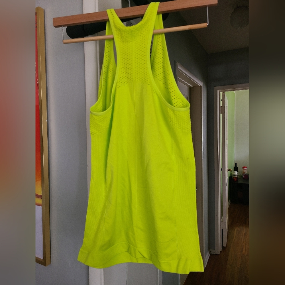 Neon Yellow Racerback Tank Top - Picture 2 of 3